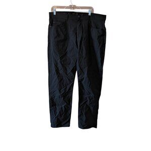 Mens Denali Pant Black Lightweight Flex Comfort Waistband Straight Fit 36/30